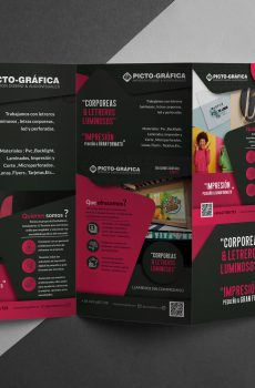 Tríptico impreso pictográfica