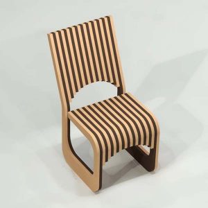 silla en madera efecto 3 d