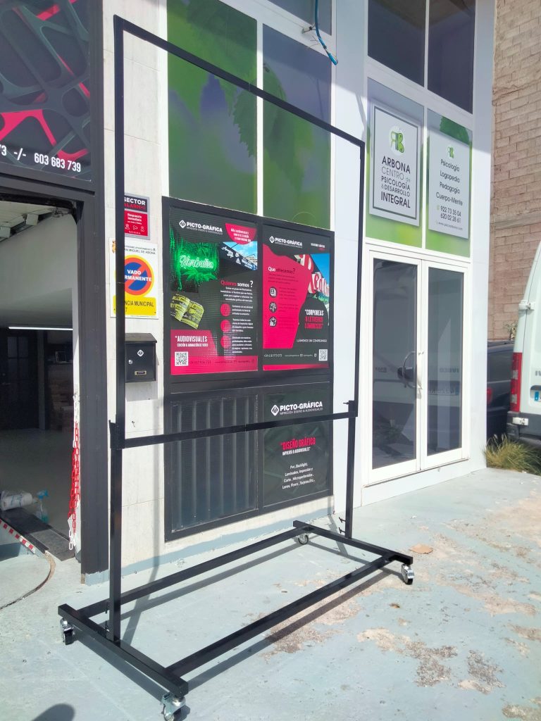 Estructura de Hierro para sujeción de NeonFlex