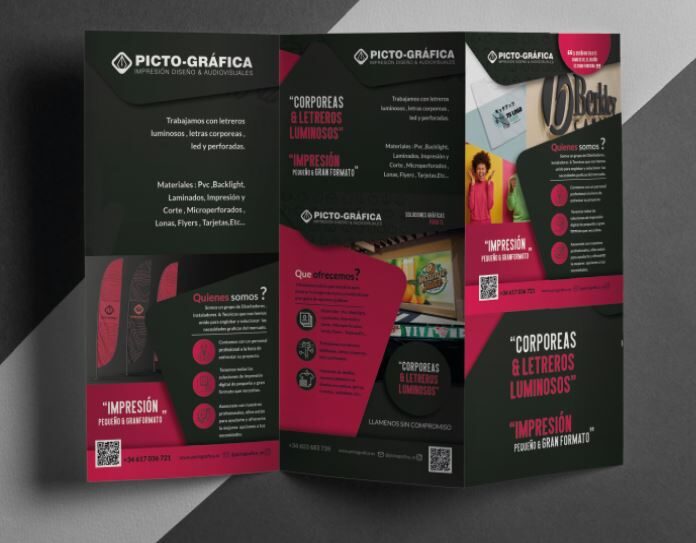 flyers Tenerife trípticos impresión Pictográfica Las Chafiras