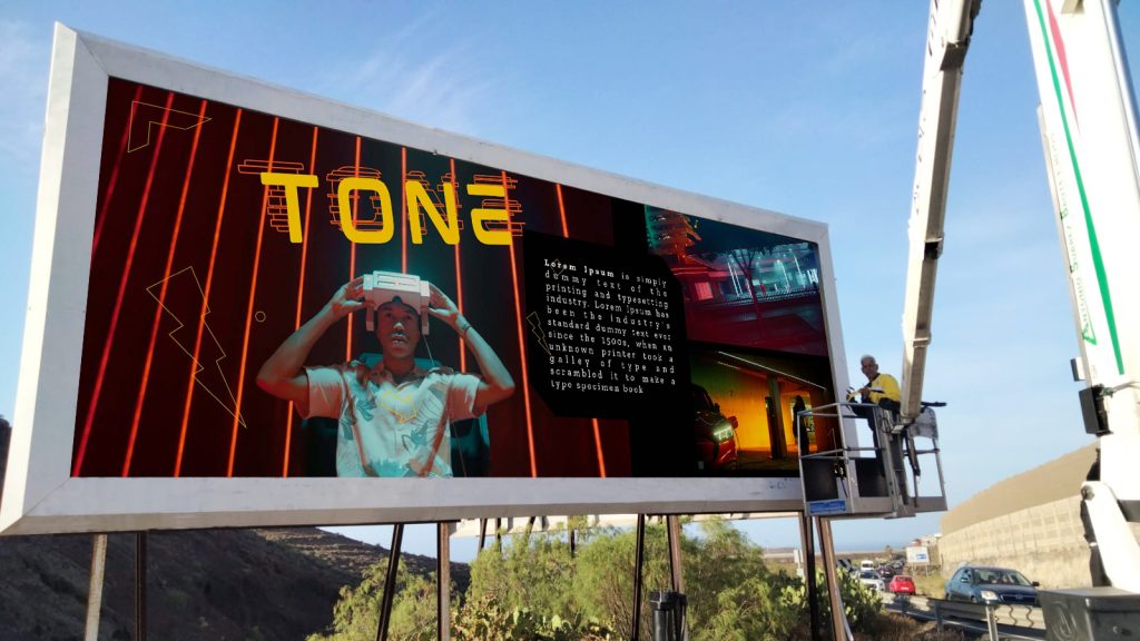 valla publicitaria para publicidad para exterior pictográfica