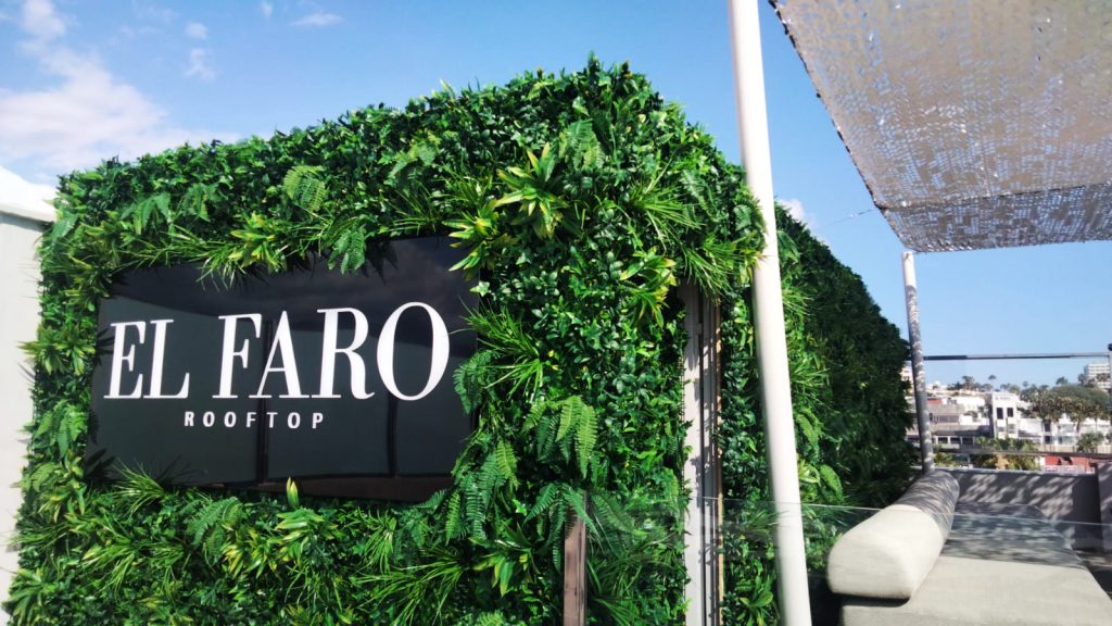 Cartel luminoso con relieve para restaurante el faro