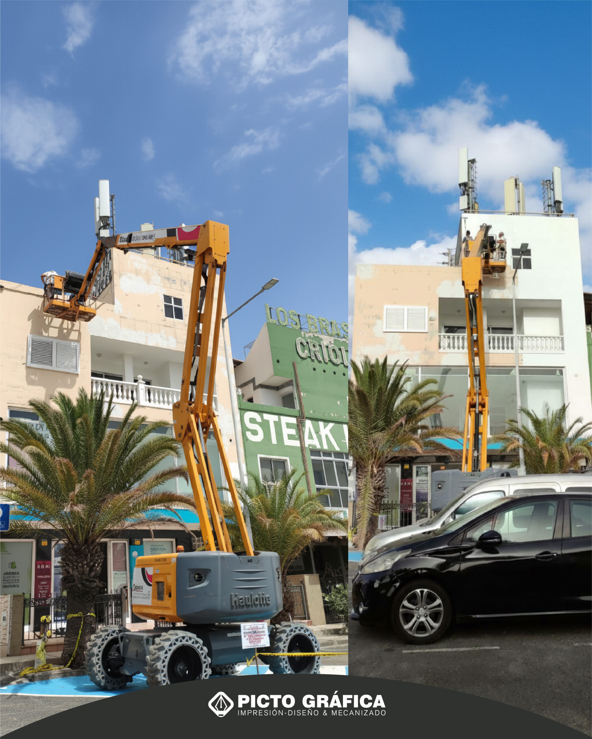 rotulación exterior para fachada comercial en Tenerife