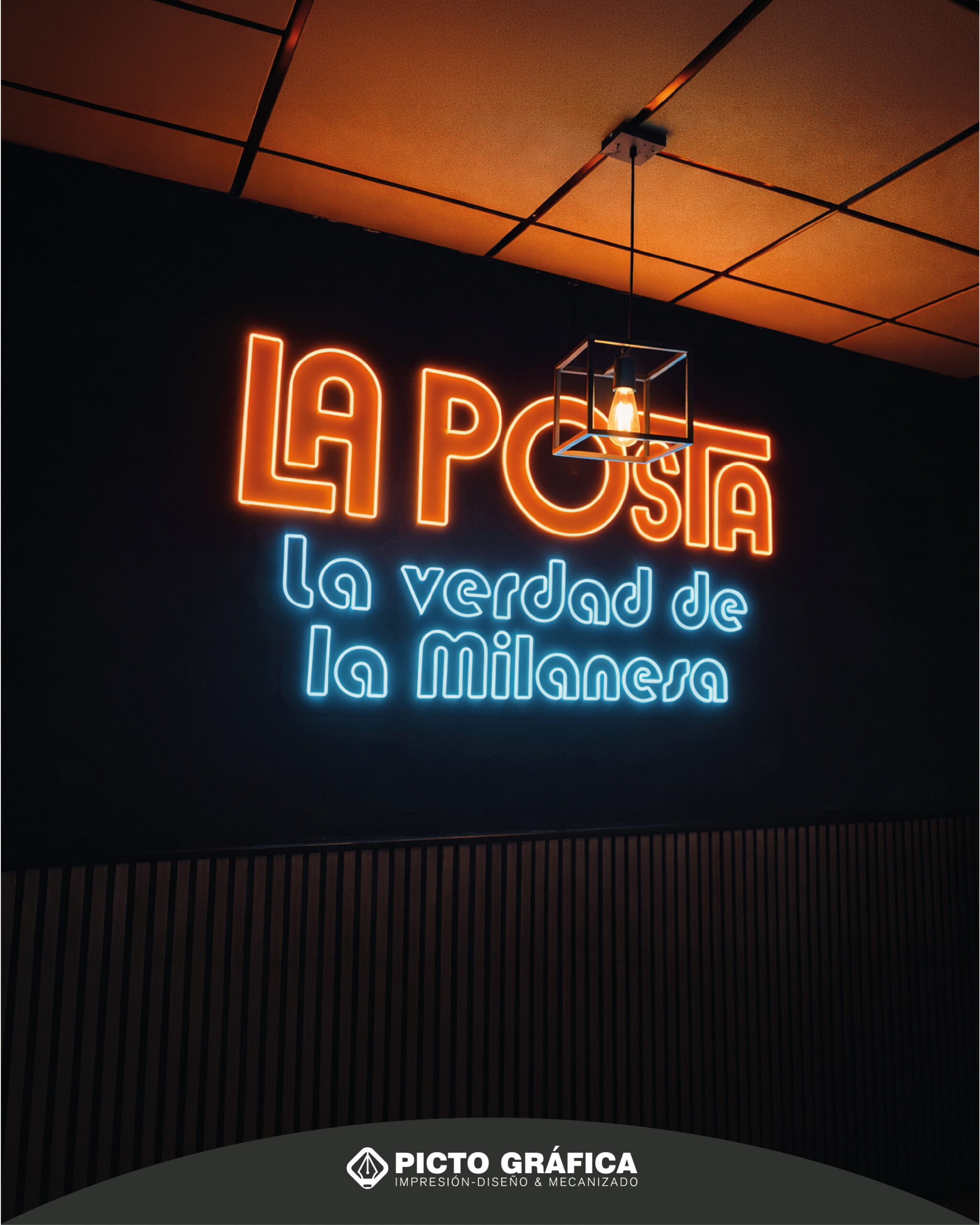rótulo exterior para restaurante en Tenerife LA POSTA