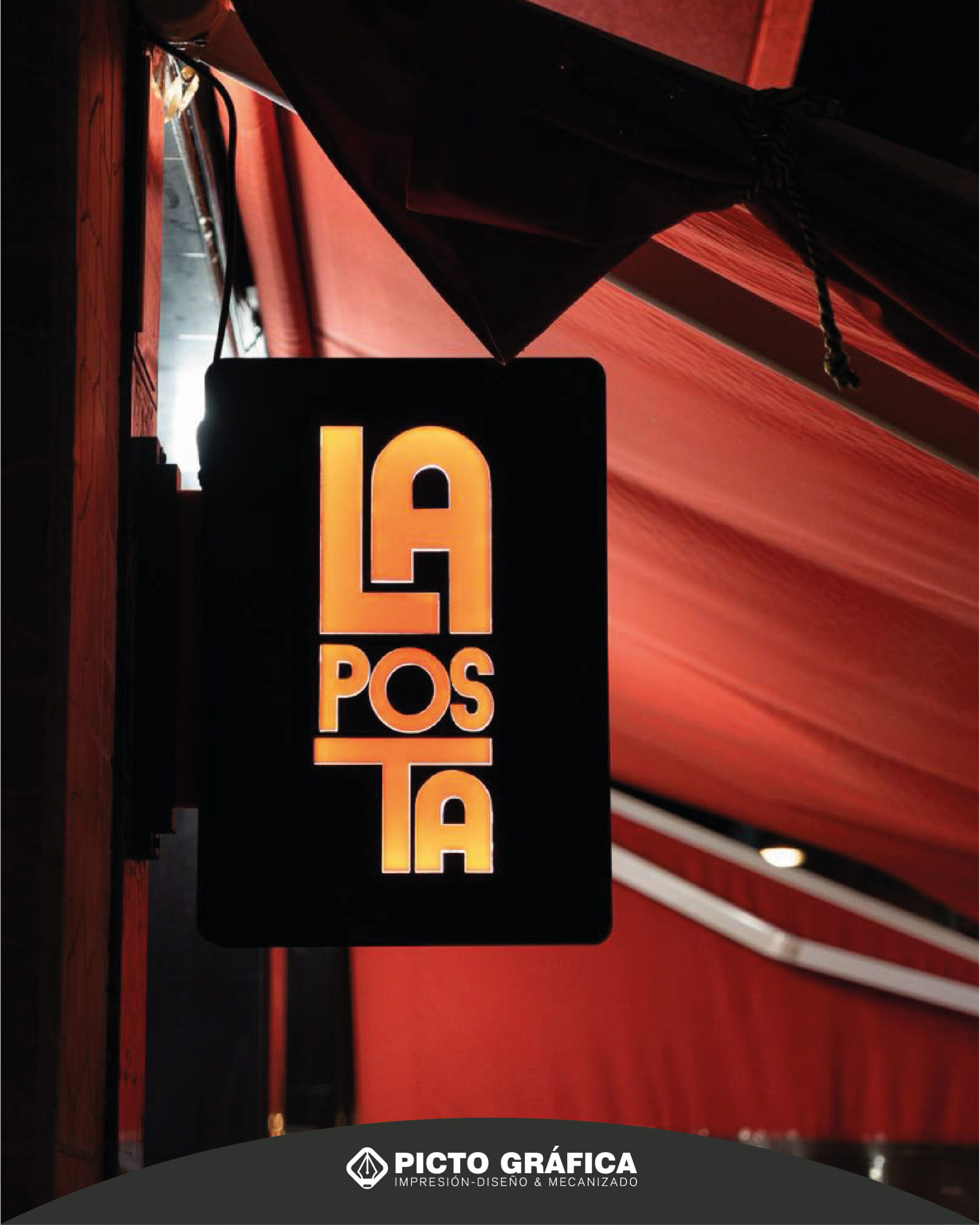 letras corpóreas para restaurante LA POSTA en Tenerife