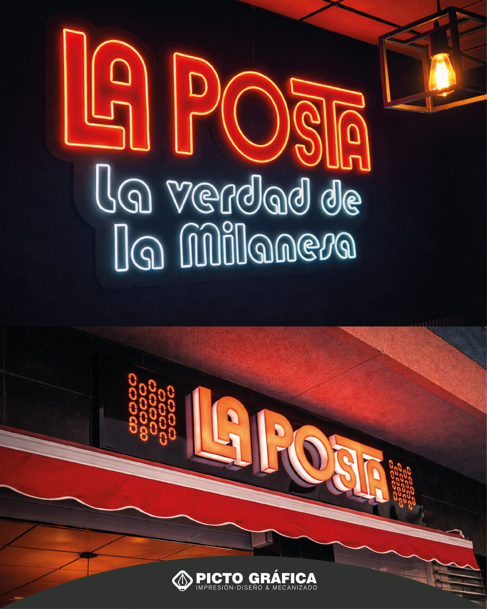 rótulos para restaurantes en Tenerife instalados en LA POSTA