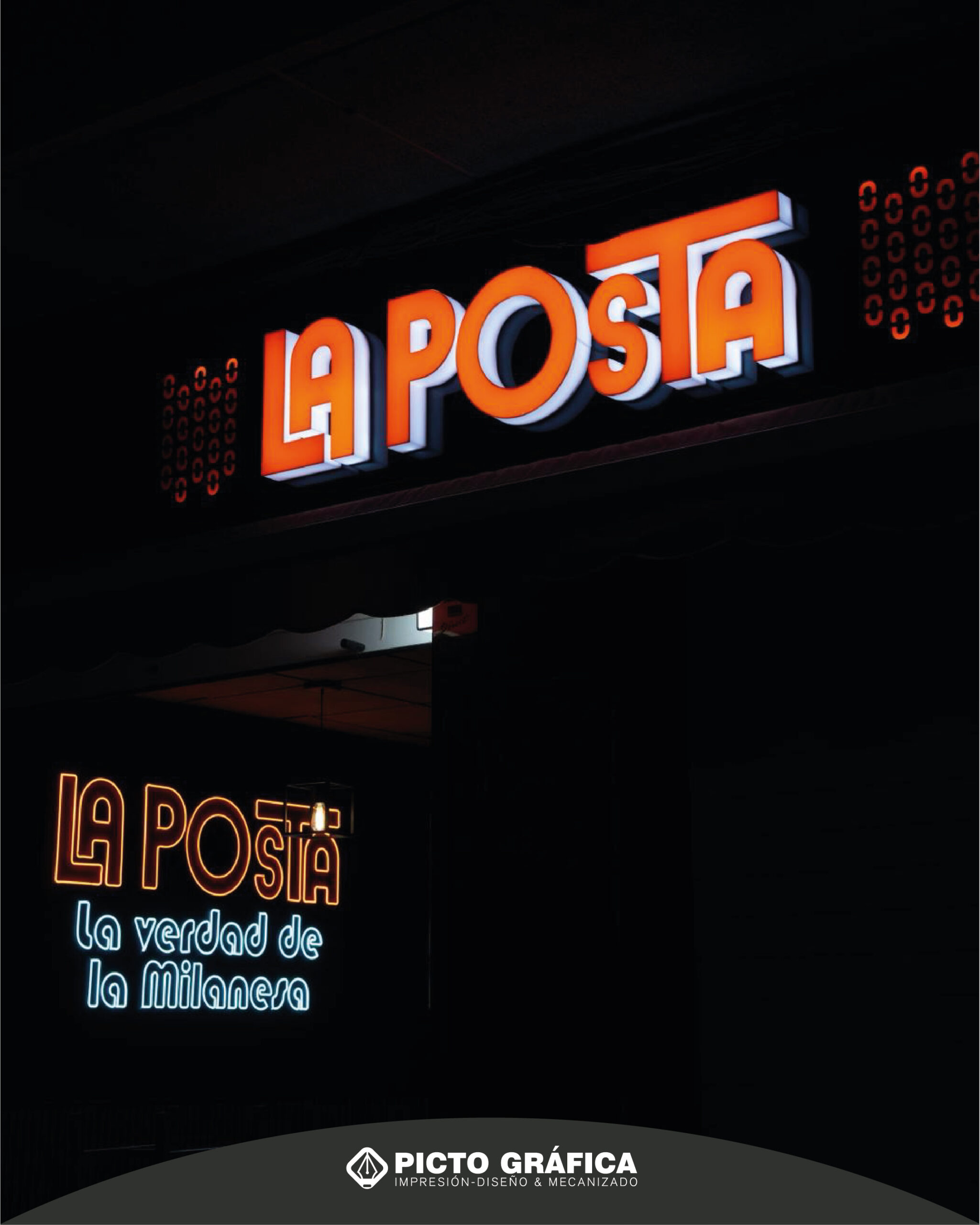 Neon Flex interior para restaurante LA POSTA en Tenerife