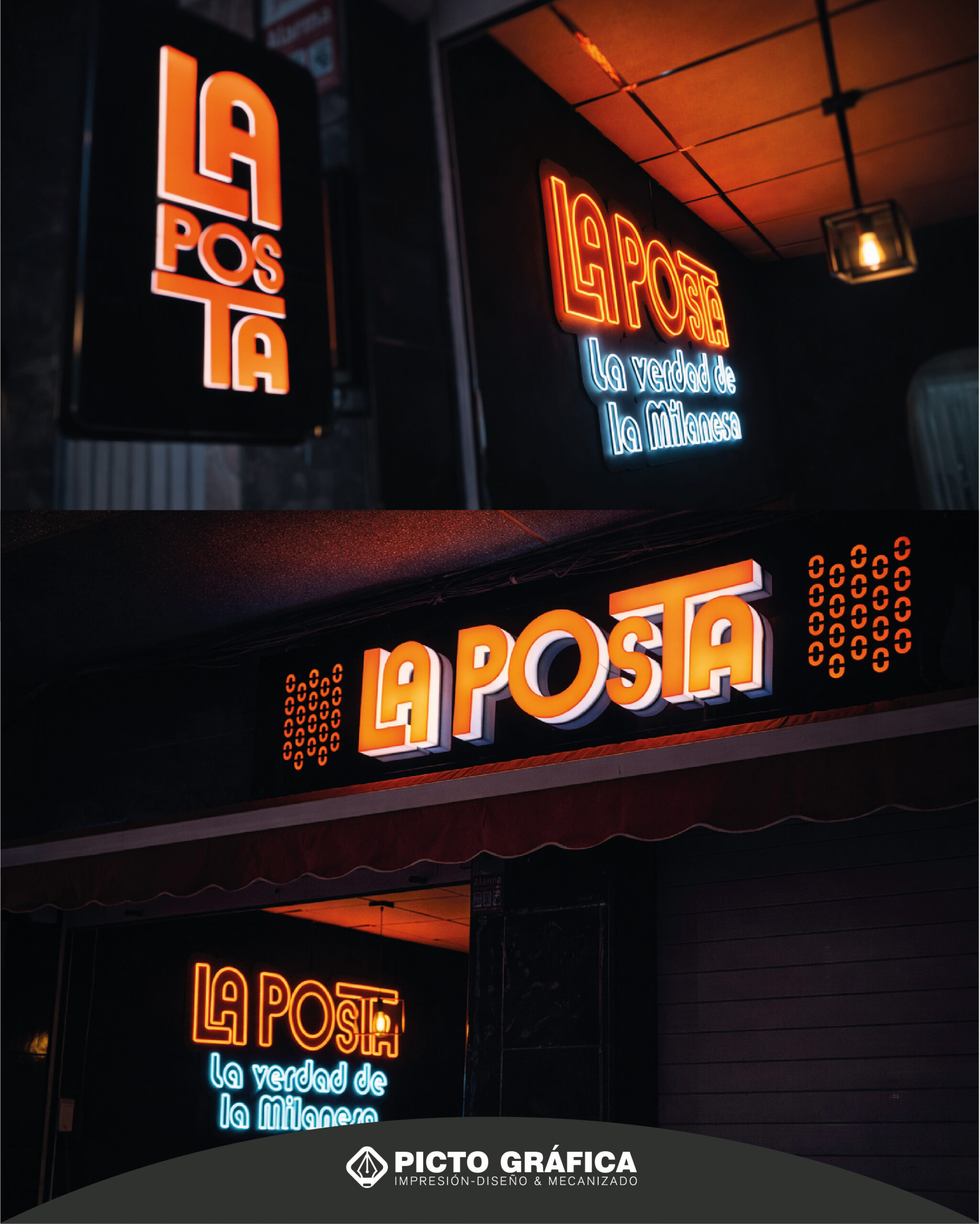 señalética exterior para restaurante LA POSTA en Tenerife